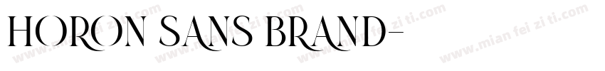 HORON SANS BRAND字体转换